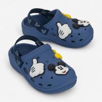 Babuche De Bebê Disney Mickey Moments II Grendene Kids Azul Babuche De Bebê Disney Mickey Moments II Grendene Kids Azul