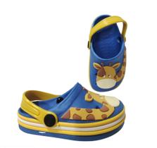 Babuche Girafa Bebê Azul e Preto Infantil Fachetado