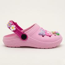 Babuche Infantil Feminino Florido Cogumelo Leveza Maciez