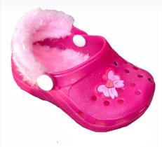 Babuche Infantil Juju Pelinho Pink Glitter - JuJu Shoes