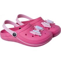 Babuche infantil menina pink/rosa com laço escolar