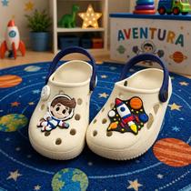Babuche Infantil Menino Astronauta Planetas Foguete Antiderrapante Confortável