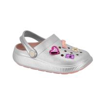 Babuche Infantil Metalizado Botons Molekinha 022354 Cor:CinzaTamanho:26