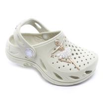 Babuche Infantil Plugt Ventor Baby Bege com Bailarina, Leve, Confortável e Antiderrapante