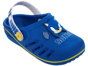 Babuche infantil sonic speed azul/branco/amarelo