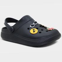 Babuche Moleca Bottons Feminino - Preto Babuche Moleca Bottons Feminino - Preto