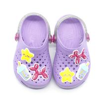 Babuche Plugt Ventor Baby Patches Estrela Gliter Lilás 204.077 Babuche Plugt Ventor Baby Patches Estrela Gliter Lilás 204.077