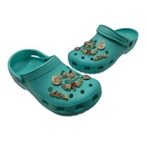 Babuche Sandália em EVA Bottons e Pins Corfly 78 TurquesaS7 Babuche Sandália em EVA Bottons e Pins Corfly 78 TurquesaS7