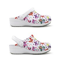 Babuche Sandália Infantil Menina Com Estampa De Borboleta Calce Facíl Antiderrapante Babuche Sandália Infantil Menina Com Estampa De Borboleta Calce Facíl Antiderrapante