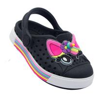Babuche Sandália Infantil Menina Plugt Joy Baby Unicornio Preto Babuche Sandália Infantil Menina Plugt Joy Baby Unicornio Preto