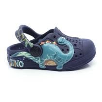 Babuche Sandália Infantil Plugt Joy Dinossauro Marinho Calce Fácil Babuche Sandália Infantil Plugt Joy Dinossauro Marinho Calce Fácil