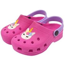 Babuche Sandalia Infantil Premium Menina Pink Unicornio Babuche Sandalia Infantil Premium Menina Pink Unicornio