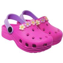 Babuche Sandália Menina Infantil Trio Flores 17 ao 32