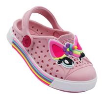 Babuche Sandália Plugt Infantil Joy Baby Unicornio Menina Rosa Balé Glitter Babuche Sandália Plugt Infantil Joy Baby Unicornio Menina Rosa Balé Glitter