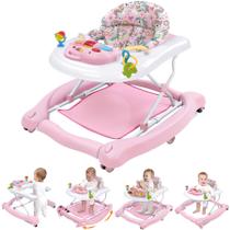 Baby Activity Walker Pawtong 5 em 1 Rocker Bouncer rosa