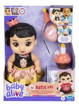 Baby Alive Aniversário Katie Kat Boneca De Cabelos Pretos Baby Alive Aniversário Katie Kat Boneca De Cabelos Pretos