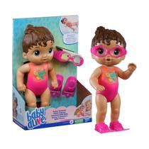 Baby Alive Boneca Sunny Swimmer Bebe Piscina Morena Hasbro