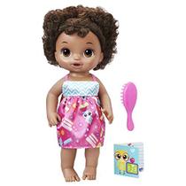 BABY ALIVE READY FOR SCHOOL BABY: Baby Doll com cabelo preto encaracolado, vestido com tema escolar, acessórios de boneca incluem caderno e escova, boneca para meninas e meninos de 3 anos e para cima (Amazon Exclusive)