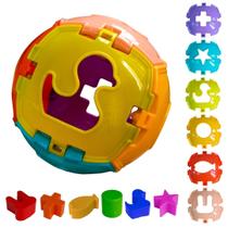 Baby Ball Didática Infantil 11cm com 6 Formas Geométricas Brinquedo Educativo de Encaixe Baby Ball Didática Infantil 11cm com 6 Formas Geométricas Brinquedo Educativo de Encaixe