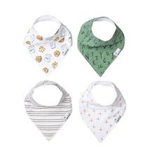 Baby Bandana Drool Bibs para Babando e Dentes 4 Pacote Conjunto de Presentes "Chip Set" por Pérola de Cobre