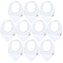 Baby Bibs Diaper Squad, pacote com 10 unidades, absorvente de baba de algodão Baby Bibs Diaper Squad, pacote com 10 unidades, absorvente de baba de algodão