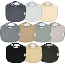 Baby Bibs Diaper Squad, pacote com 10 unidades, algodão, baba, meninos e meninas
