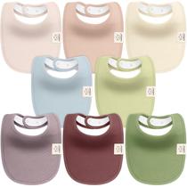 Baby Bibs KeaBabies, tecido de algodão acolchoado, pacote com 8 unidades orgânicas Baby Bibs KeaBabies, tecido de algodão acolchoado, pacote com 8 unidades orgânicas