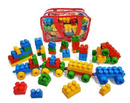 Baby Blocos 78 Peças Grandes Coloridas Mochila Jottplay