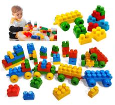 Baby Blocos Para Montar Com 78 Peças Grandes Resistentes