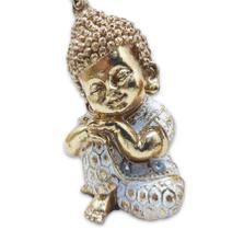 Baby Buda da Sabedoria Buda Refletindo Brilhante Gold 9 cm - Flash