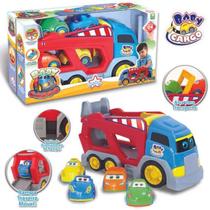Baby Cargo Caminhão de Transporte com 4 Carros Bebê Brincar Baby Cargo Caminhão de Transporte com 4 Carros Bebê Brincar
