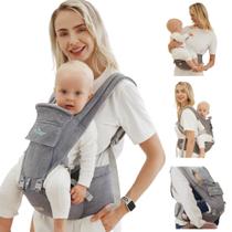 Baby Carrier Bear 6 em 1 com assento no quadril de recém-nascido para criança