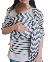 Baby Carrier Vlokup Ring Sling Soft Cotton Grey Wave