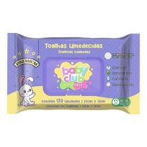 Baby club toalha umedecida premium com 120 unidades