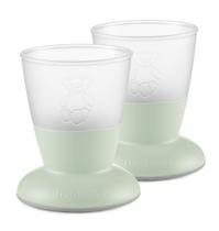 Baby Cup BabyBjörn, pacote com 2 unidades, verde em pó, sem BPA