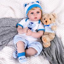 Baby Doll Aori Real Life, menino recém-nascido realista de 55 cm com acessórios