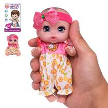 Baby Doll Beem Jun 6 Cute Small Newborn, toda em vinil, 16 cm, rosa