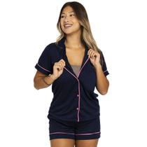 Baby Doll Blogueira Aberto Com Botão Feminino Adulto