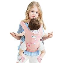 Baby Doll Carrier BORPRES para crianças meninas, com feeding toy play set para bonecas bebê, design confortável e seguro, algodão durável premium-rosa