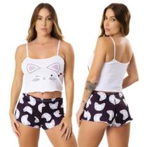 Baby Doll Confortável Feminino Estampado Blogueirinha Sem Bojo Para Dormir Virgínia Pijama Casual