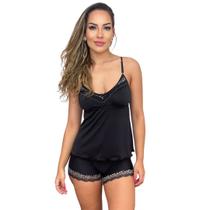 Baby Doll Conforto Renda Short Doll com Alça Sexy Liganete