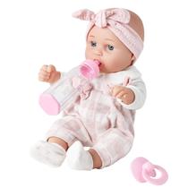 Baby Doll Enjoyin 30 cm em caixa de presente com panos rosa e chupeta