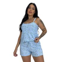 Baby Doll Estampado Blusa Alcinha e Shortinho de Dormir Virginia