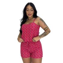 Baby Doll Estampado Blusa Alcinha e Shortinho de Dormir Virginia