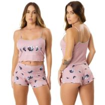 Baby Doll Feminino Blogueirinha Sem Bojo Estampas Sortidas Virgínia Confortável Para Dormir