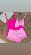 Baby Doll Geladinho rosa neon Baby Doll Geladinho rosa neon