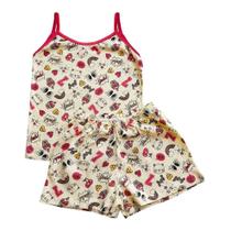 Baby Doll Infantil Regata Menina Short Doll Roupa de Dormi Criança