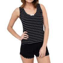 Baby doll malha regata listra Baby doll malha regata listra