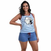 Baby Doll Pijama Feminino Camiseta E Short Personagens Verão