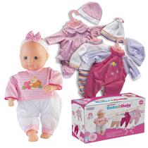 Baby Doll Prextex Baby Dalia com conjunto de roupas de 12 peças para meninas de 36 cm